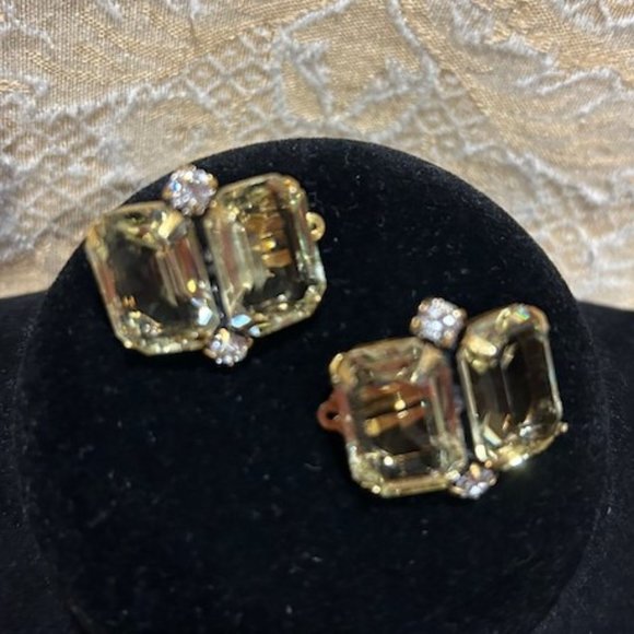 IRADJ MOINI NYC Designer Citrine VTG EARRINGS - Picture 2 of 9
